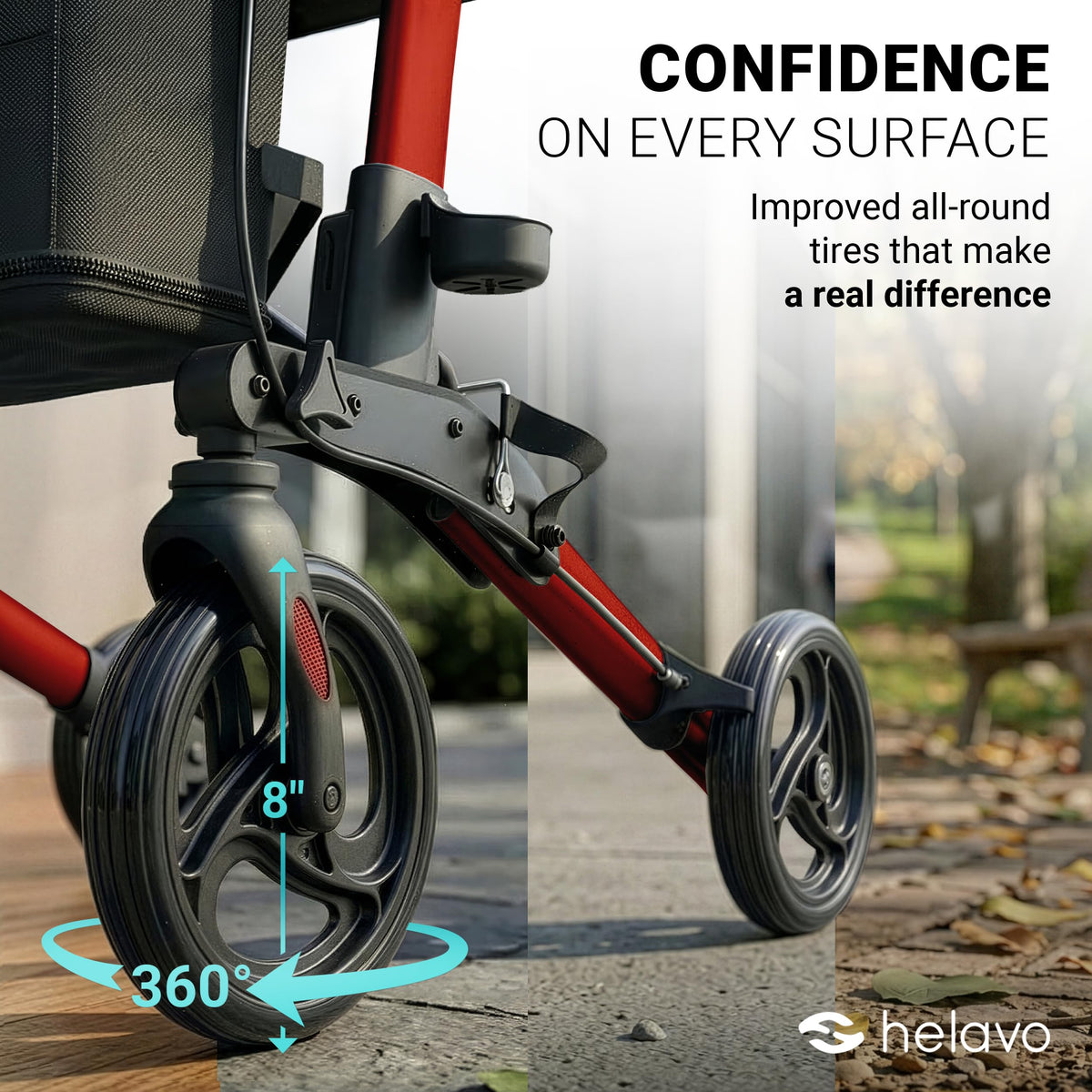 Foldable Lightweight Rollator Walker with Seat I2462