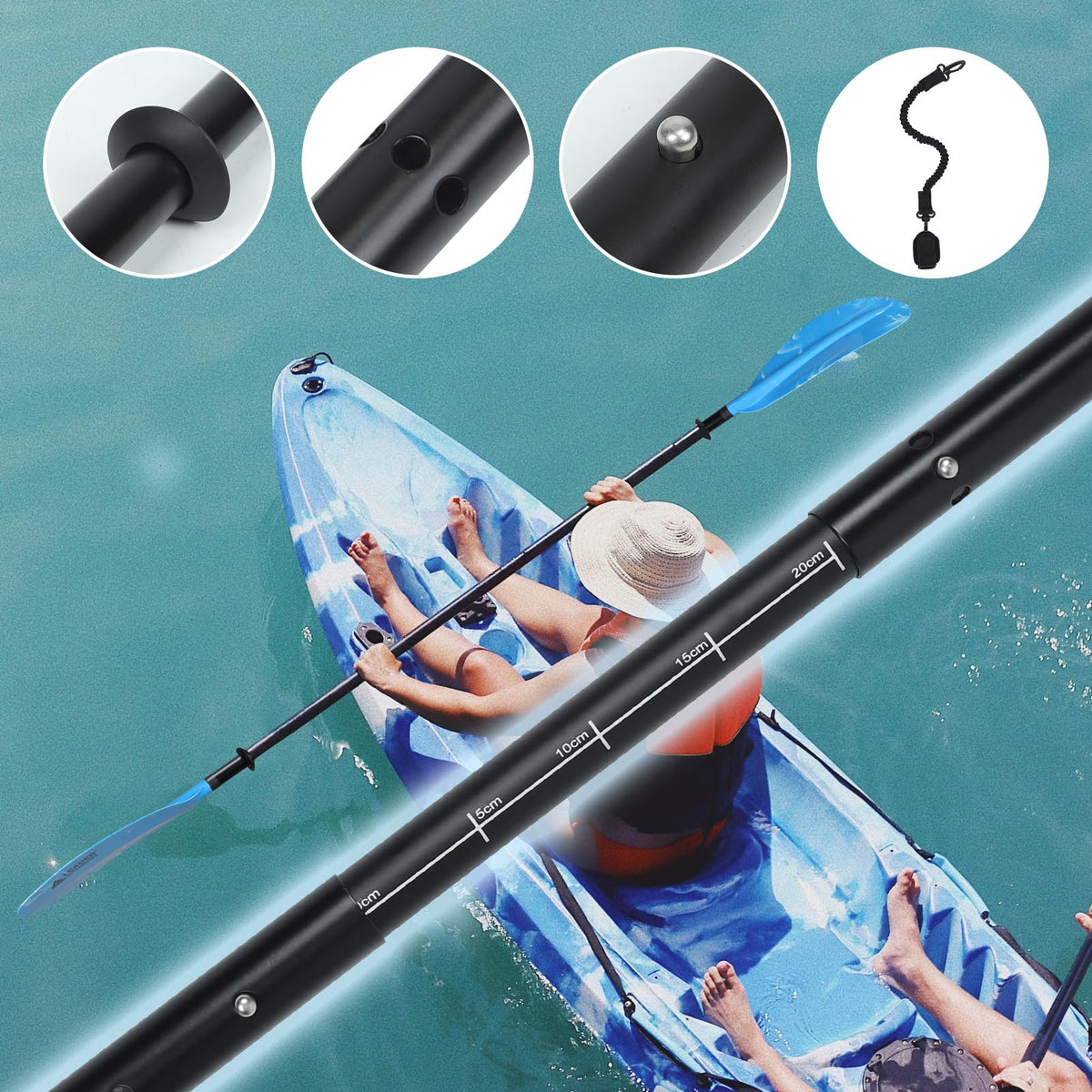 Adjustable Kayak Paddle 90-98in Q714540