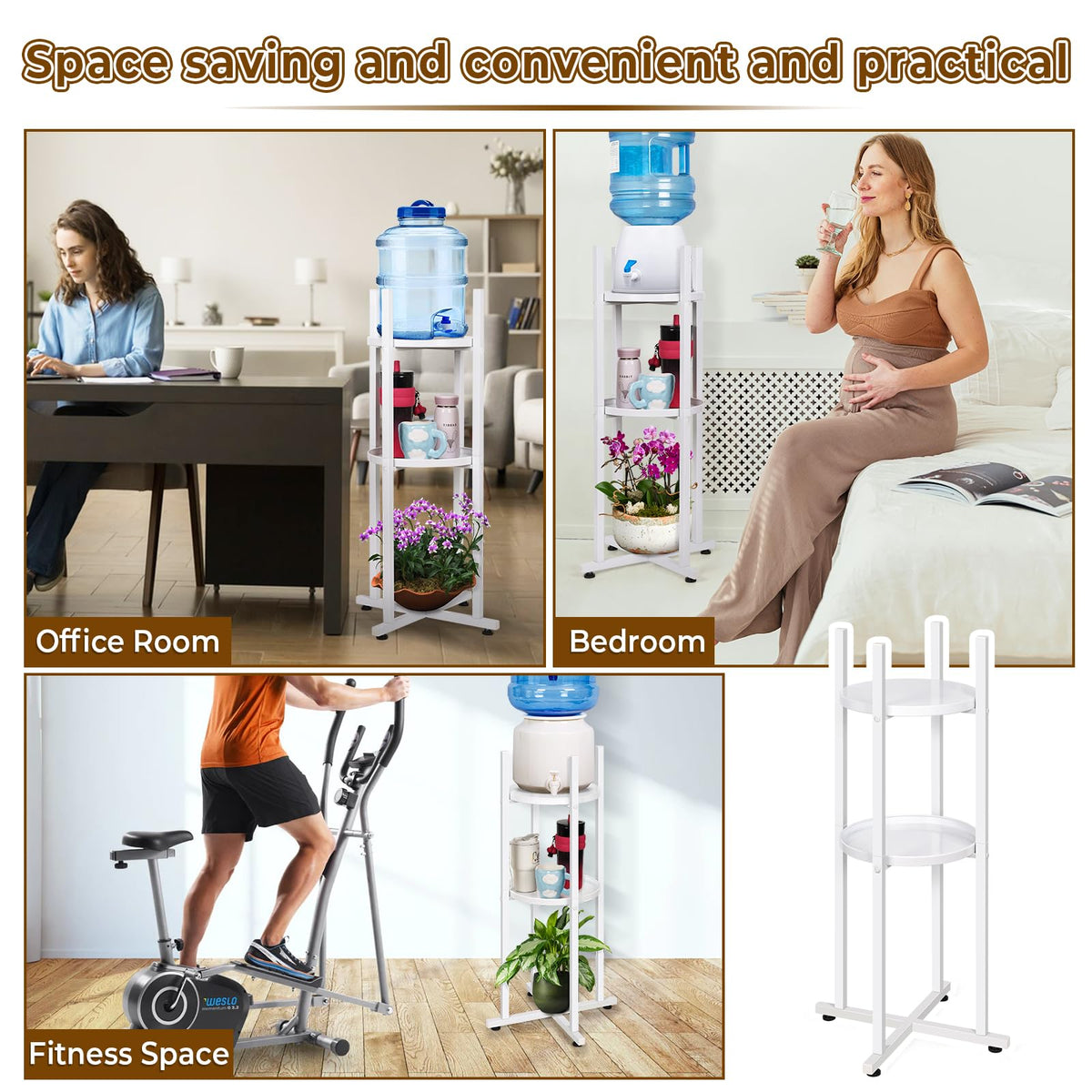White 5 Gallon Water Dispenser Stand T627