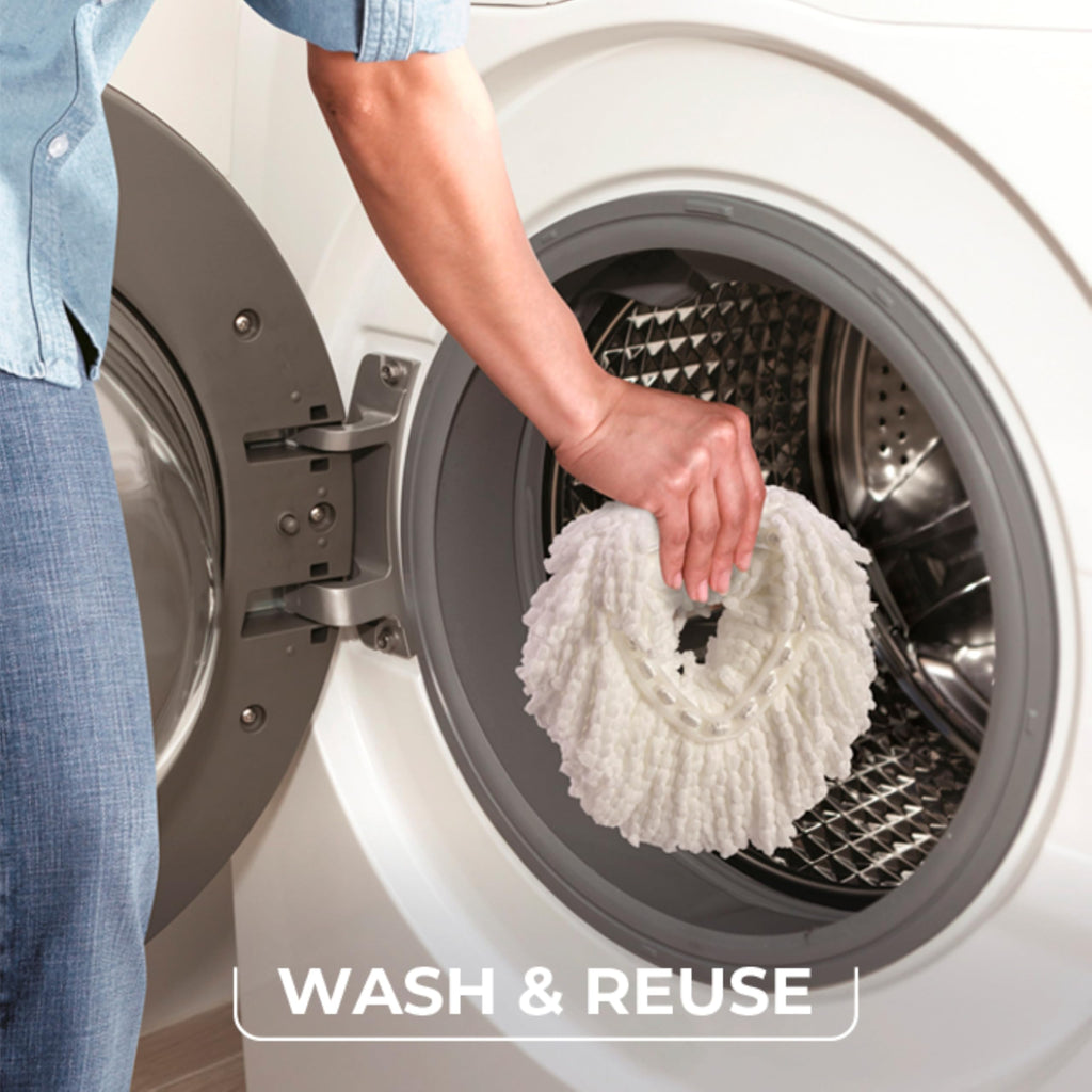 Microfiber Spin Mop & Bucket Floor Cleaning System with 2 Refills O659965