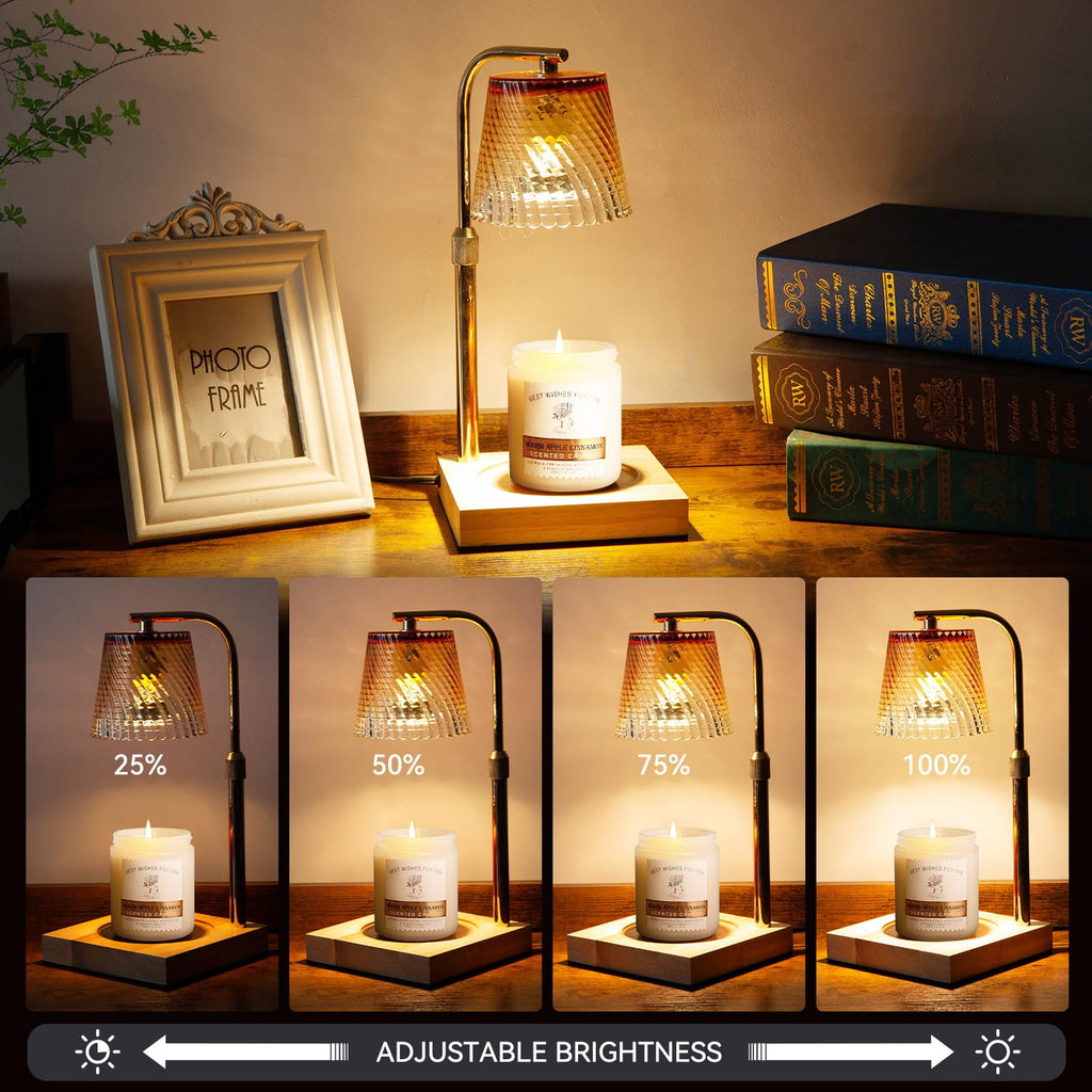 Height Adjustable Dimmable Candle Warmer Lamp with Timer Y88457