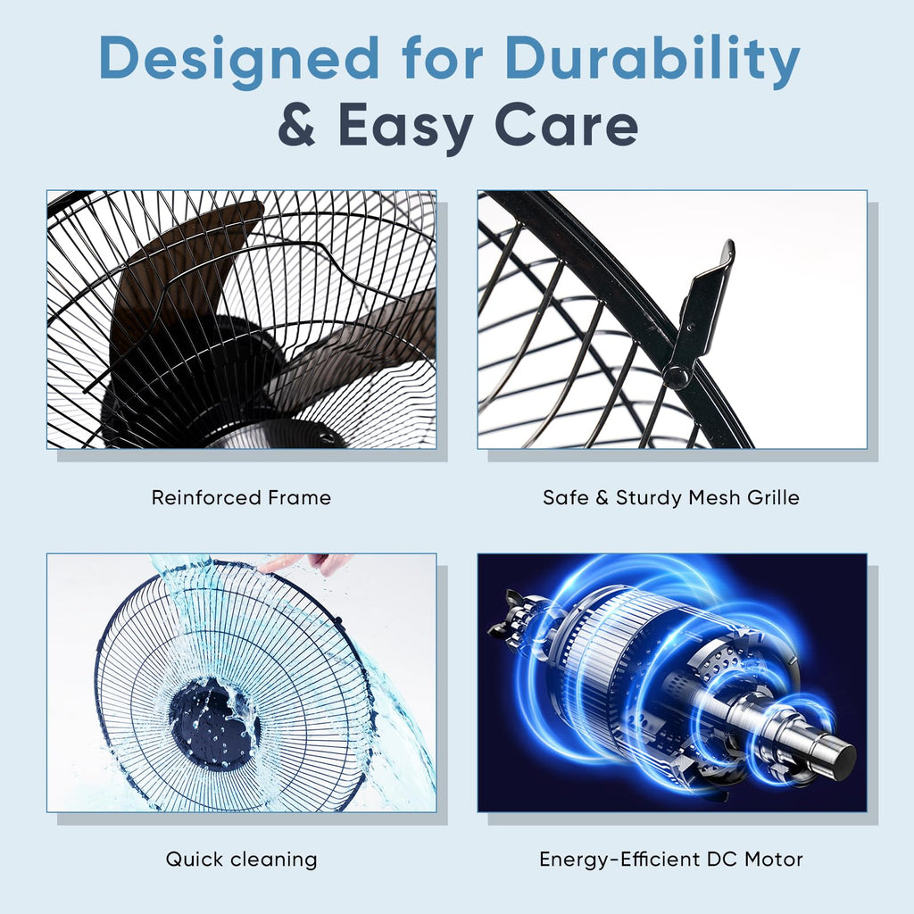 17" Oscillating Pedestal Fan with Remote O689