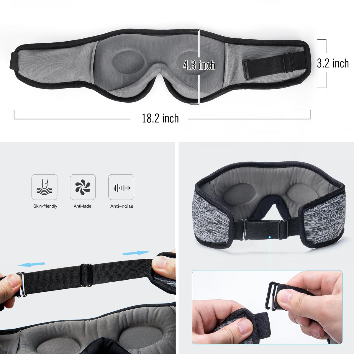 3D Sleep Mask with Bluetooth Headphones U444373