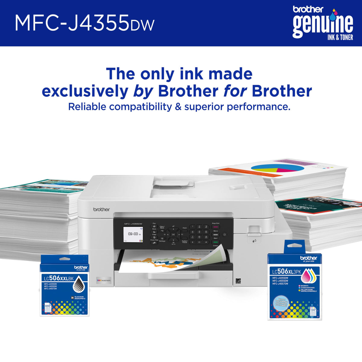Wireless Color Inkjet All-in-One Printer with Color Display and Manual Feed Slot I267