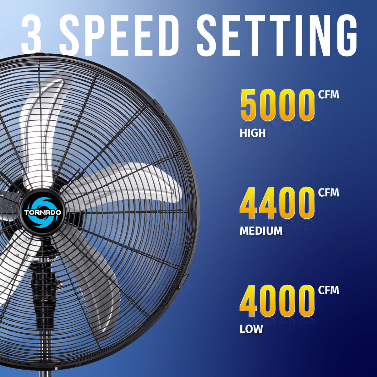 20 Inch 3 Speed Oscillating Pedestal Fan U68502