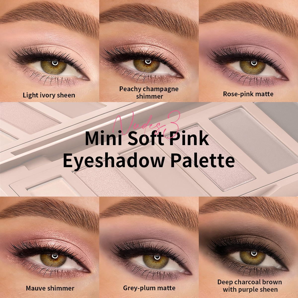 Mini 6 Color Matte & Shimmer Eyeshadow Palette Y76130