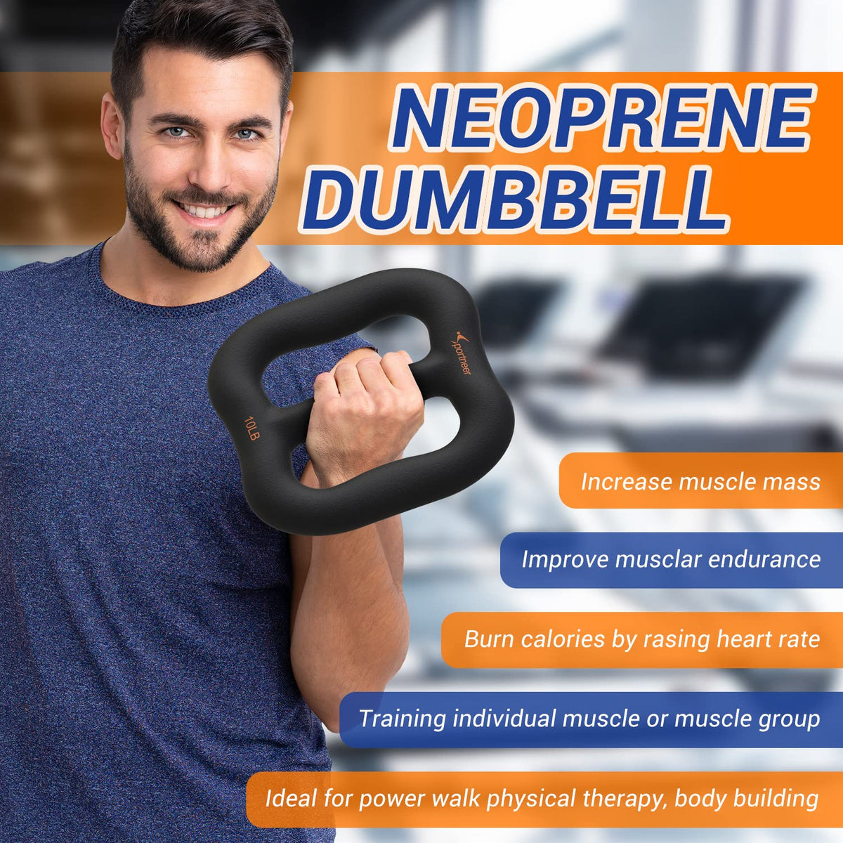 10 lbs Ring-Shaped Dumbbell V8947