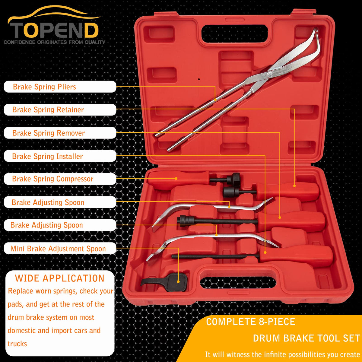 Drum Brake Tool Kit Set of 8 B152