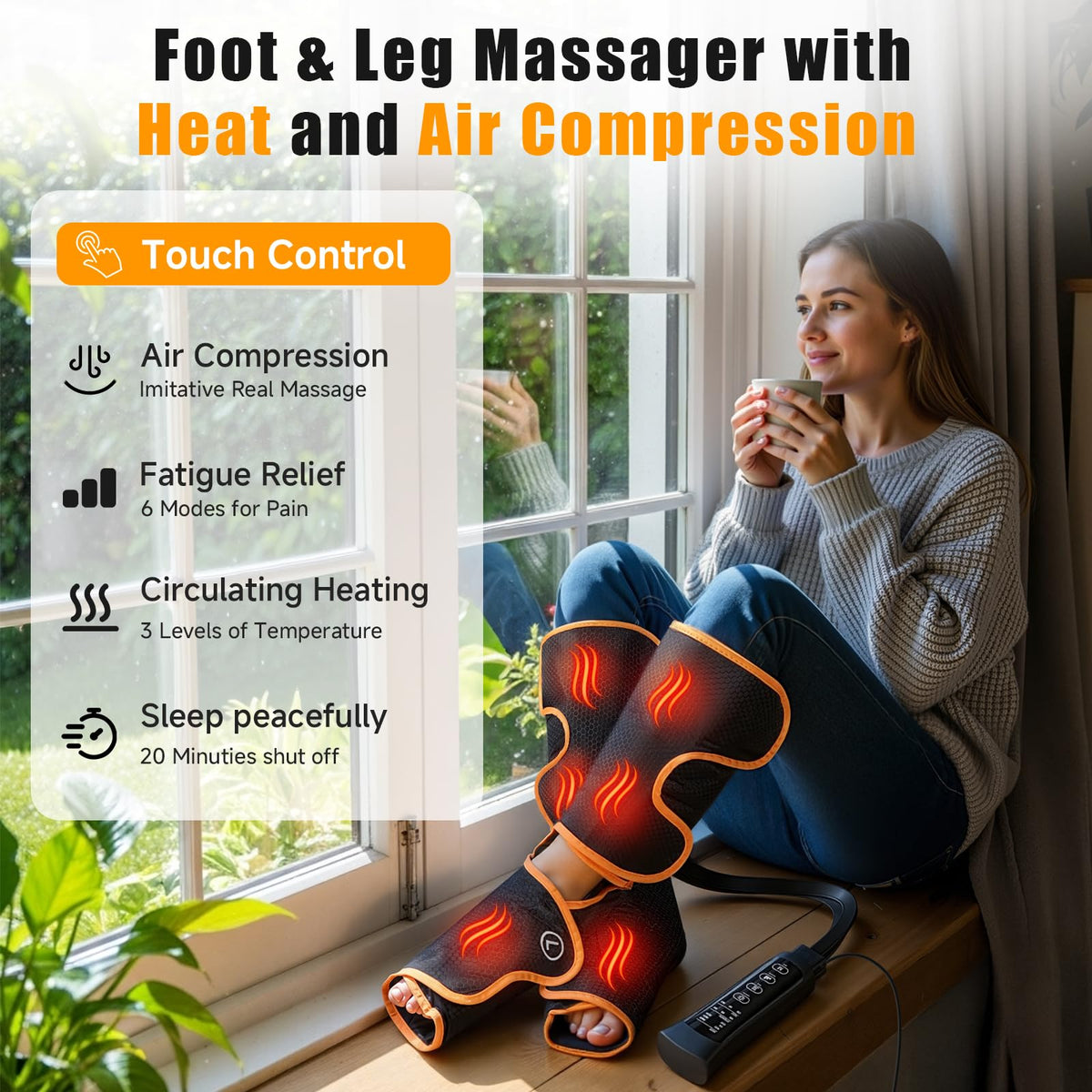 Leg Compression Massager with Heat S9302