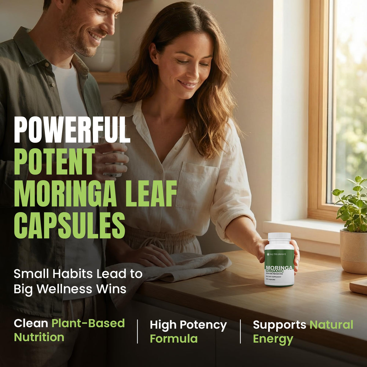 Organic Moringa Capsules 1200mg 120 Capsules Z6901