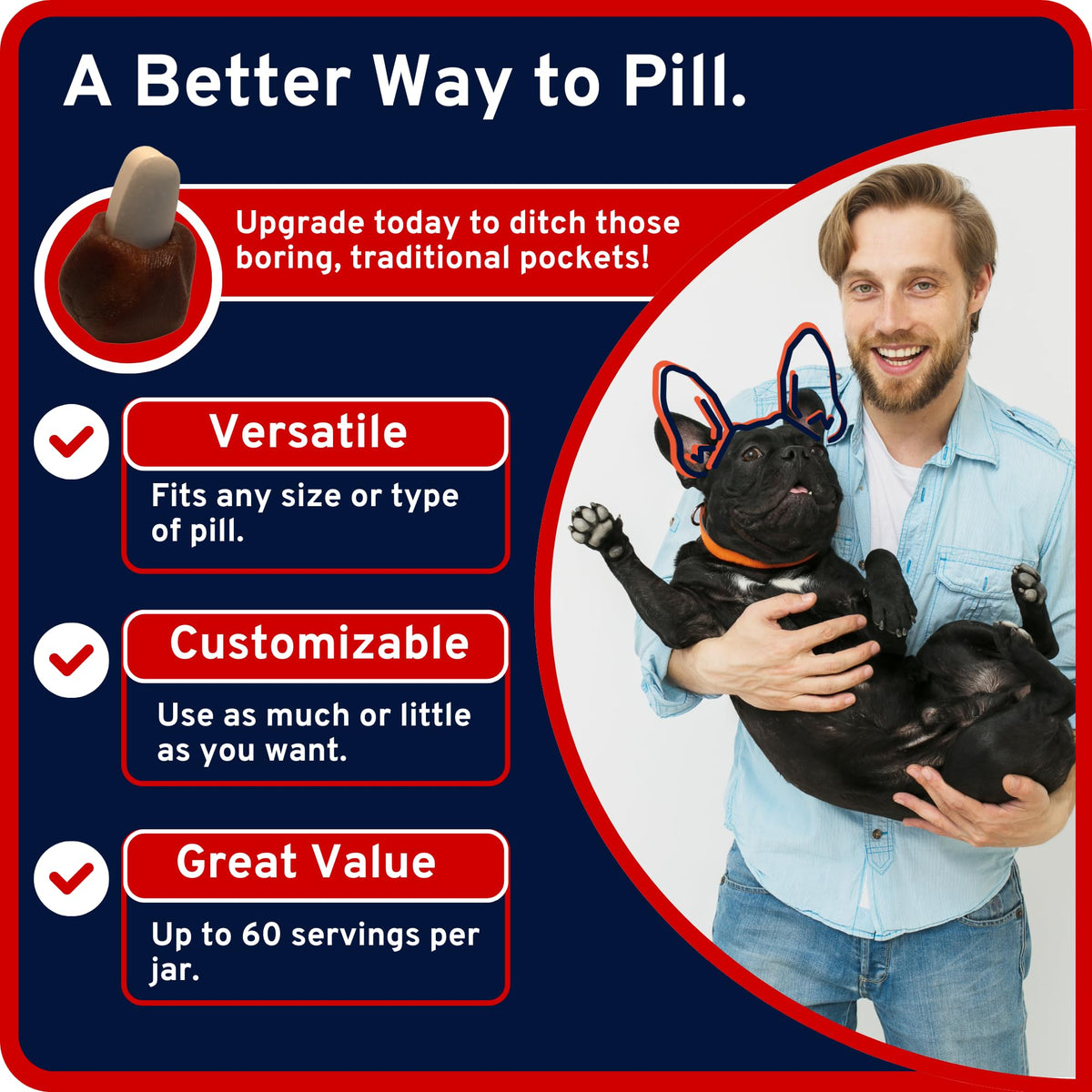 Hypoallergenic Pill Concealing Wrap for Dogs and Cats, 1 Pack O55503