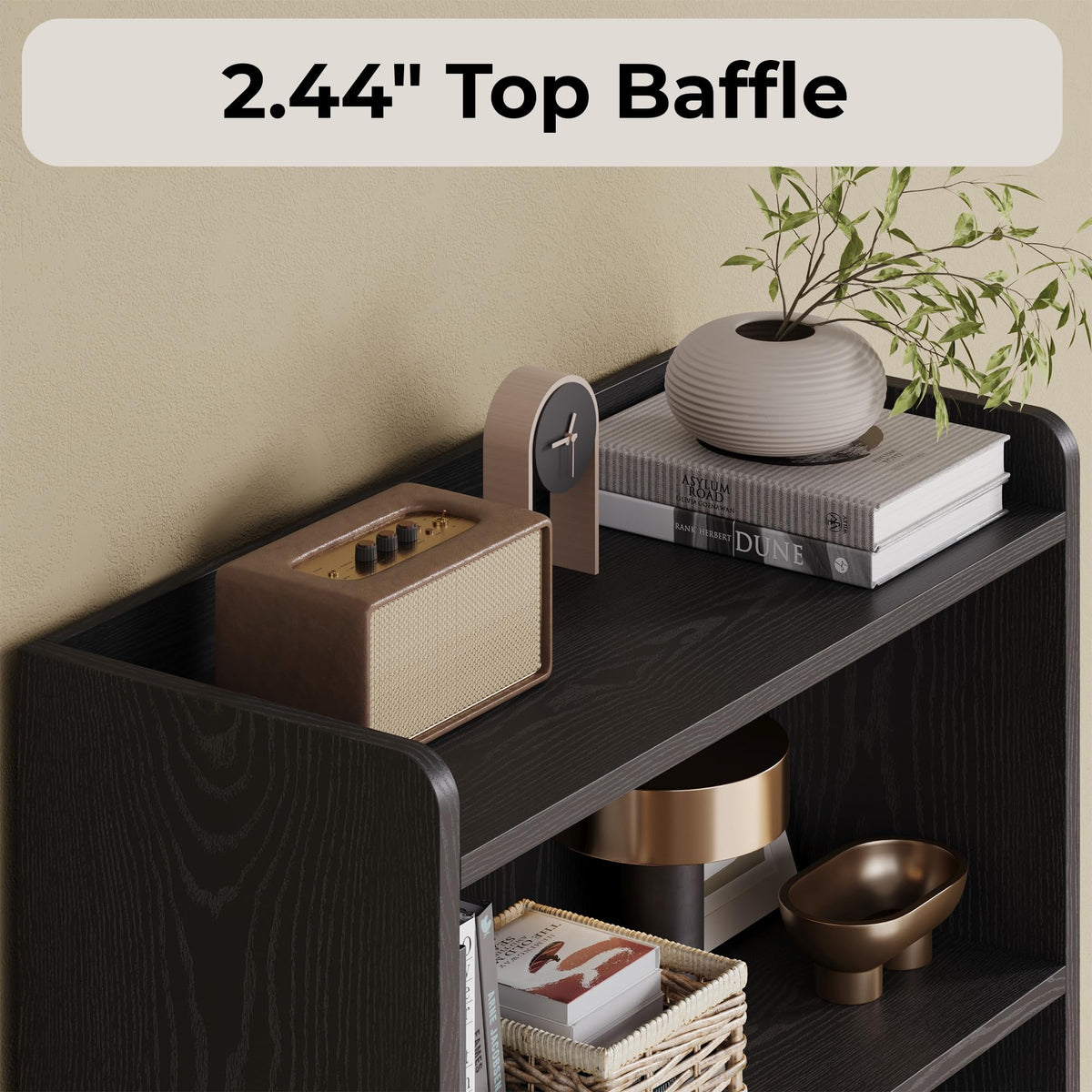 74.6" Tall 6-Tier Bookshelf with Doors S84605