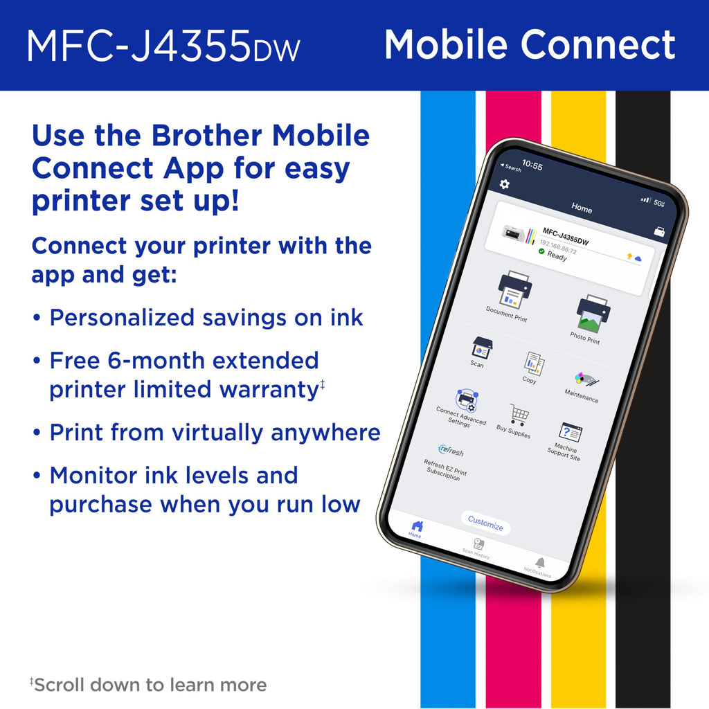 Wireless Color Inkjet All-in-One Printer with Color Display and Manual Feed Slot I267