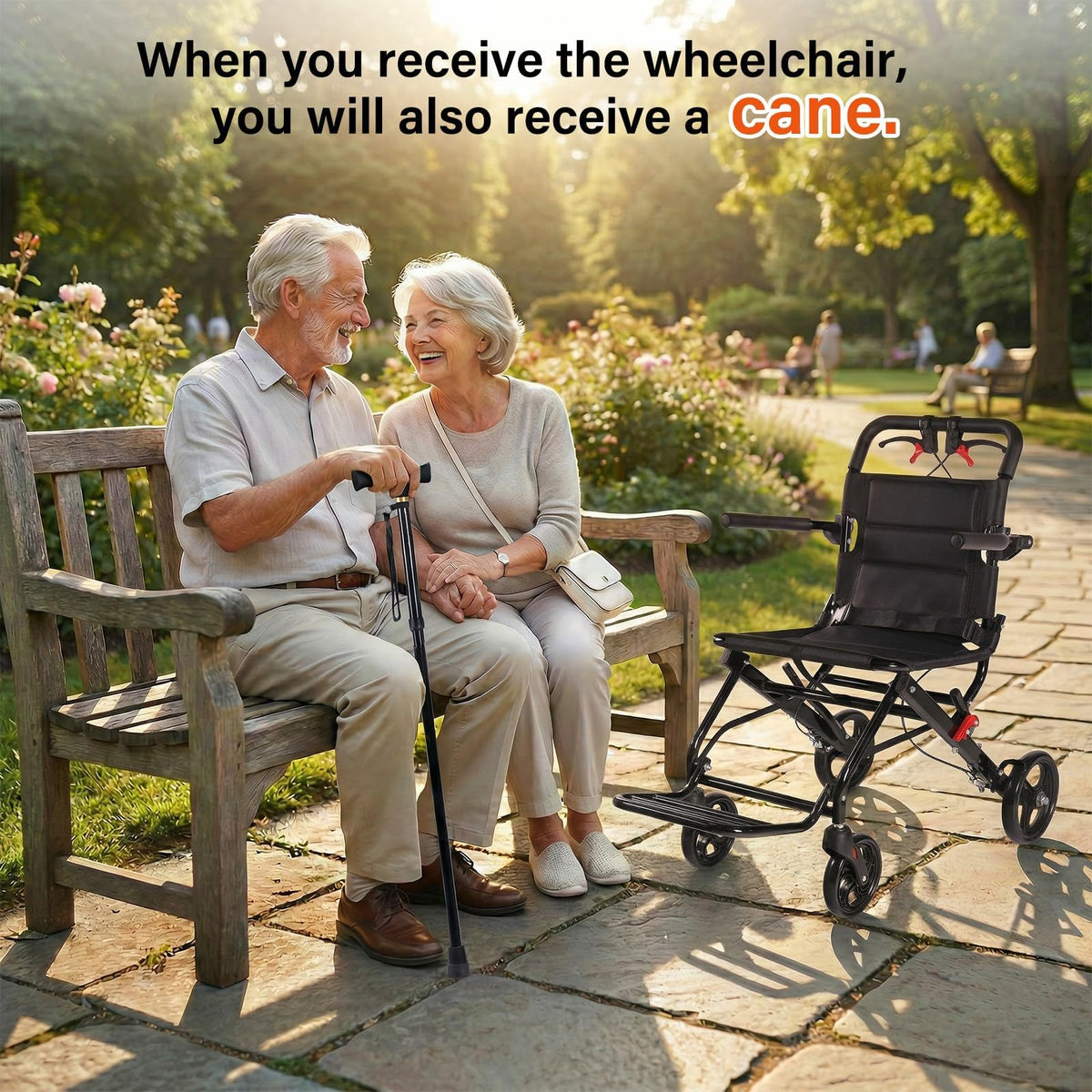 Lightweight Foldable Transport Wheelchair A1238
