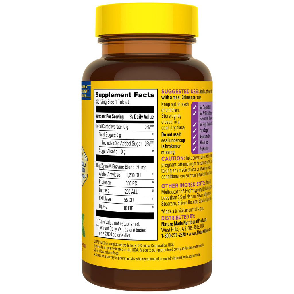 Digestive Enzymes 90 Chewable Tablets C15182
