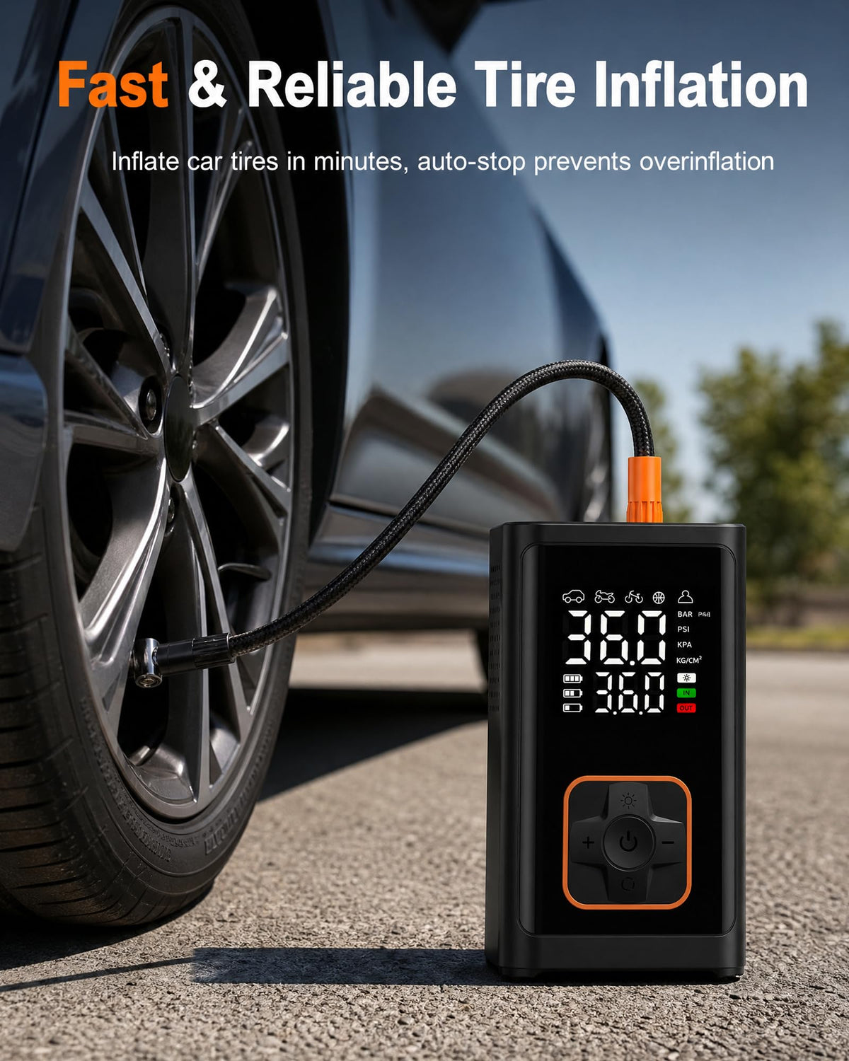 Portable Air Compressor 150PSI Cordless Auto-Shutoff Y820