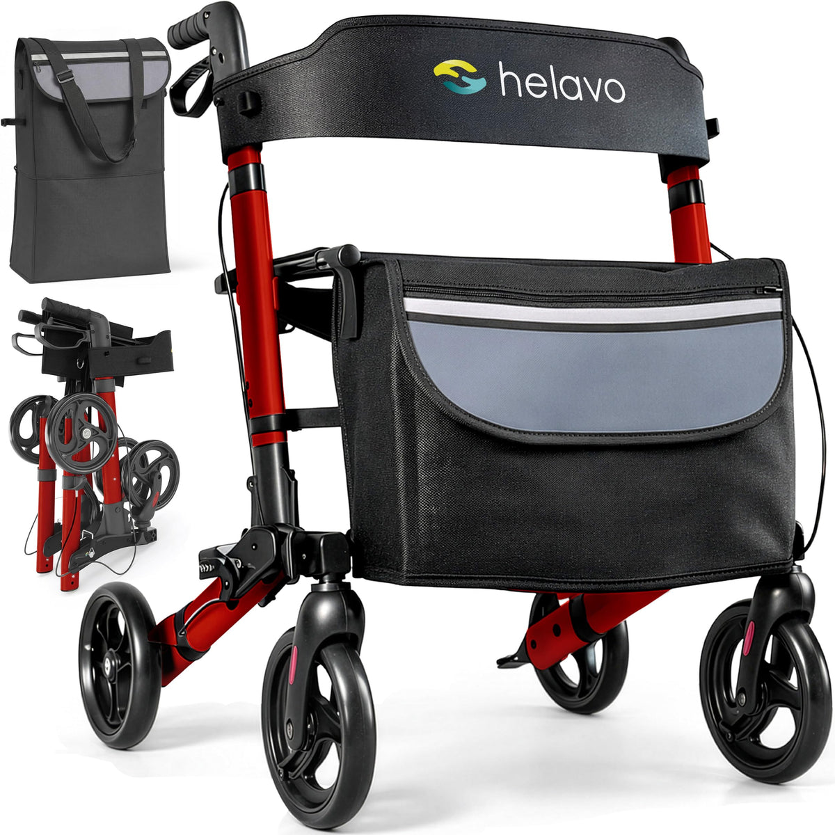 Foldable Lightweight Rollator Walker with Seat I2462