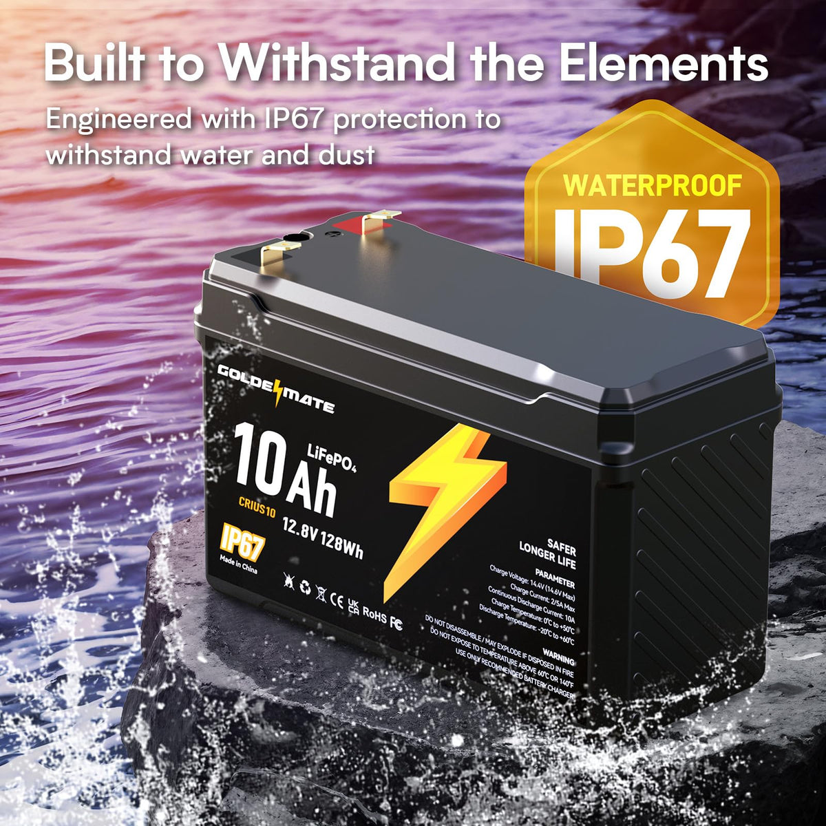12V 10Ah Lithium LiFePO4 Battery 2 Packs T57649