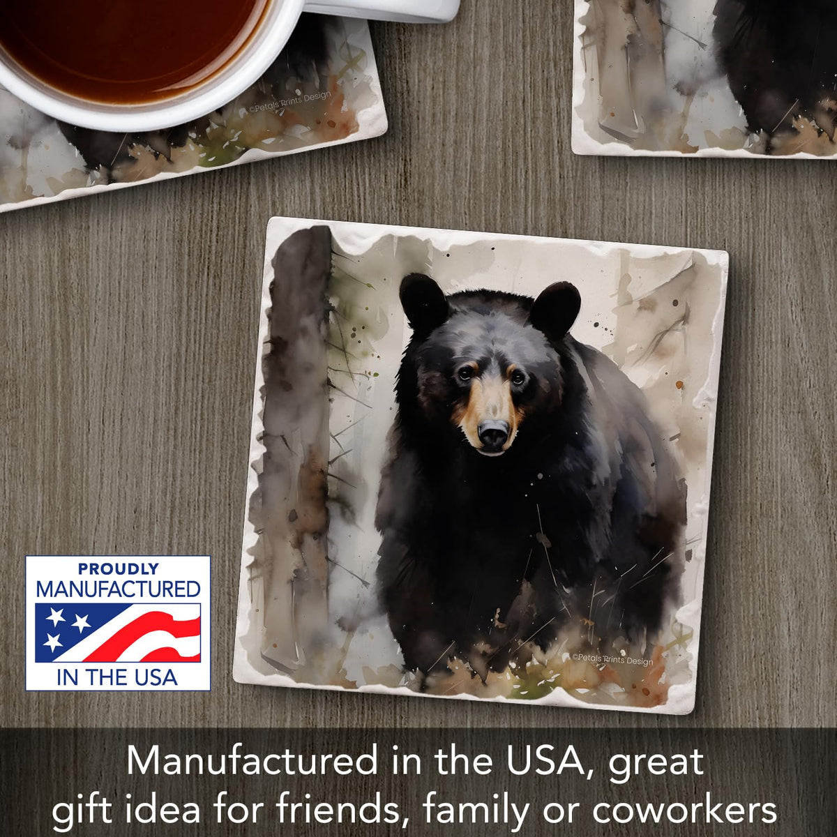 Absorbent Stone Coasters, Set of 4 V6578