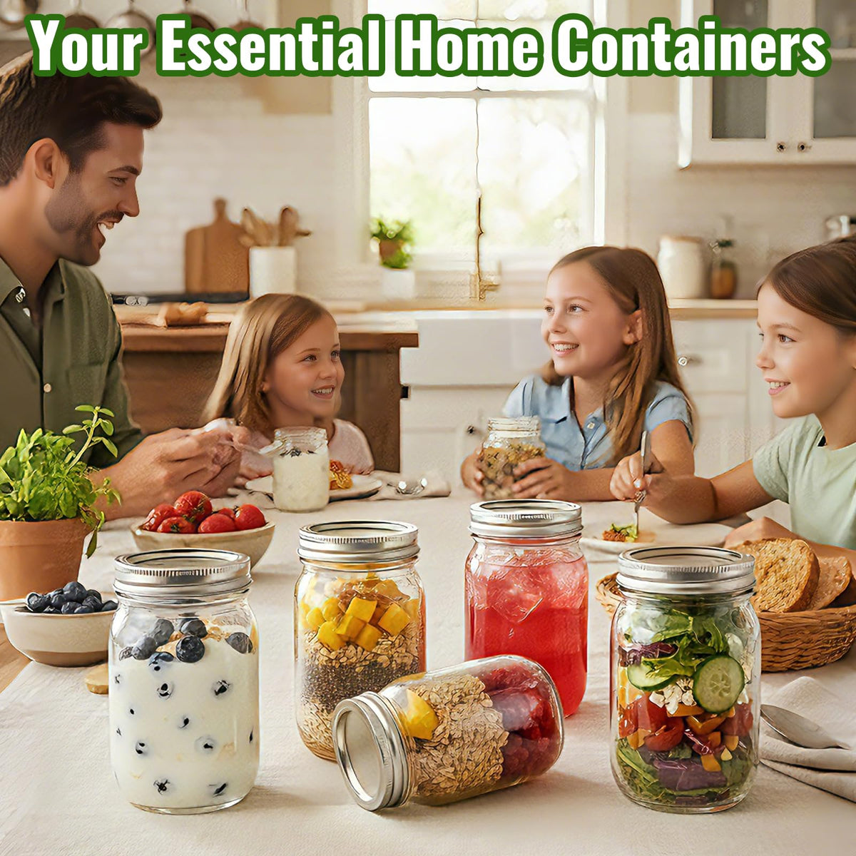 12 oz Mason Jars with Lids 20 Pack V452