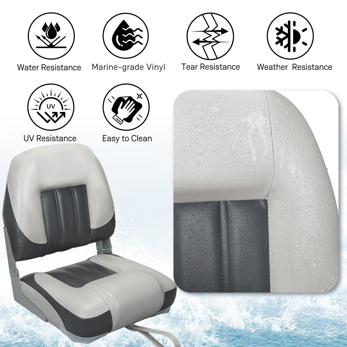 2 Pack Folding Boat Seats D431431