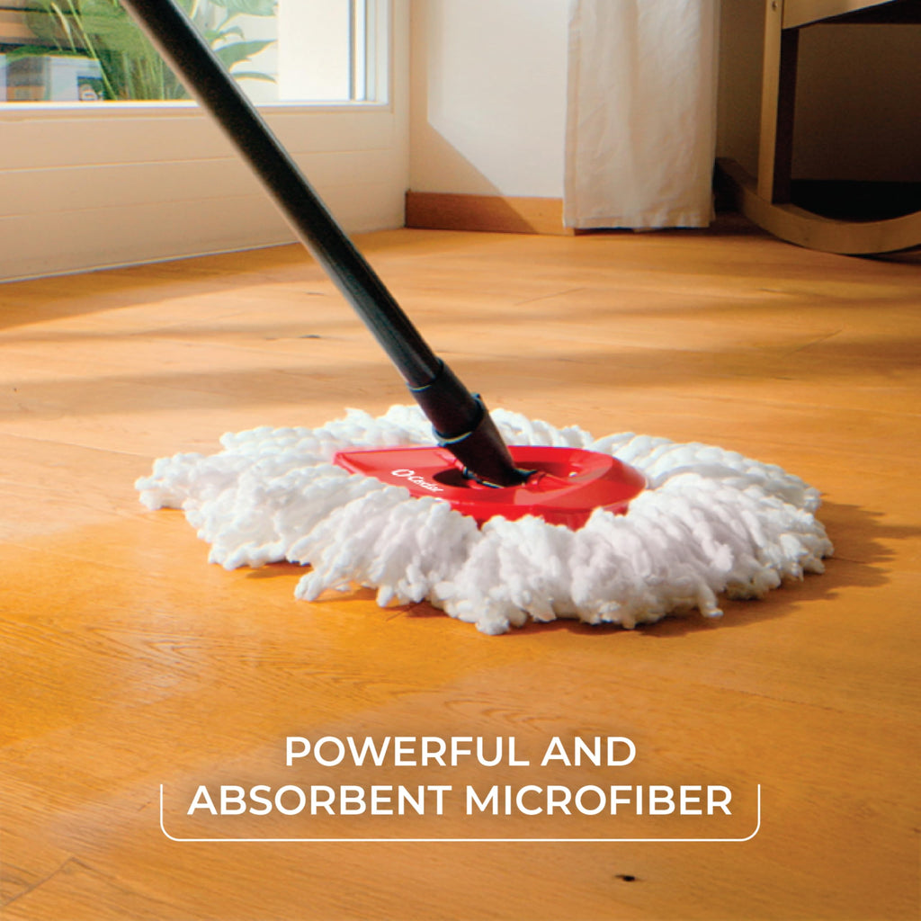 Microfiber Spin Mop & Bucket Floor Cleaning System with 2 Refills O659965