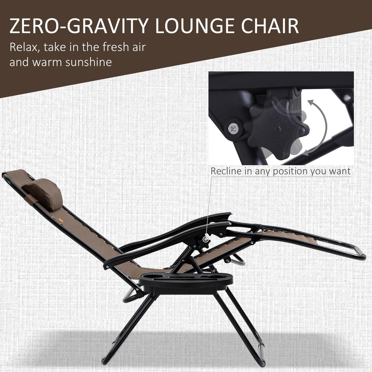 Zero Gravity Chair Set with Side Table U944