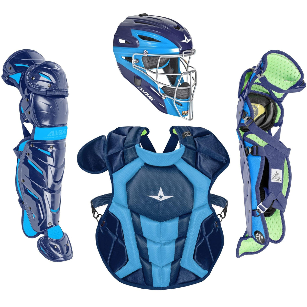 Baseball Catching Equipment Kit with Helmet, Chest Protector, Leg Guards Z38495