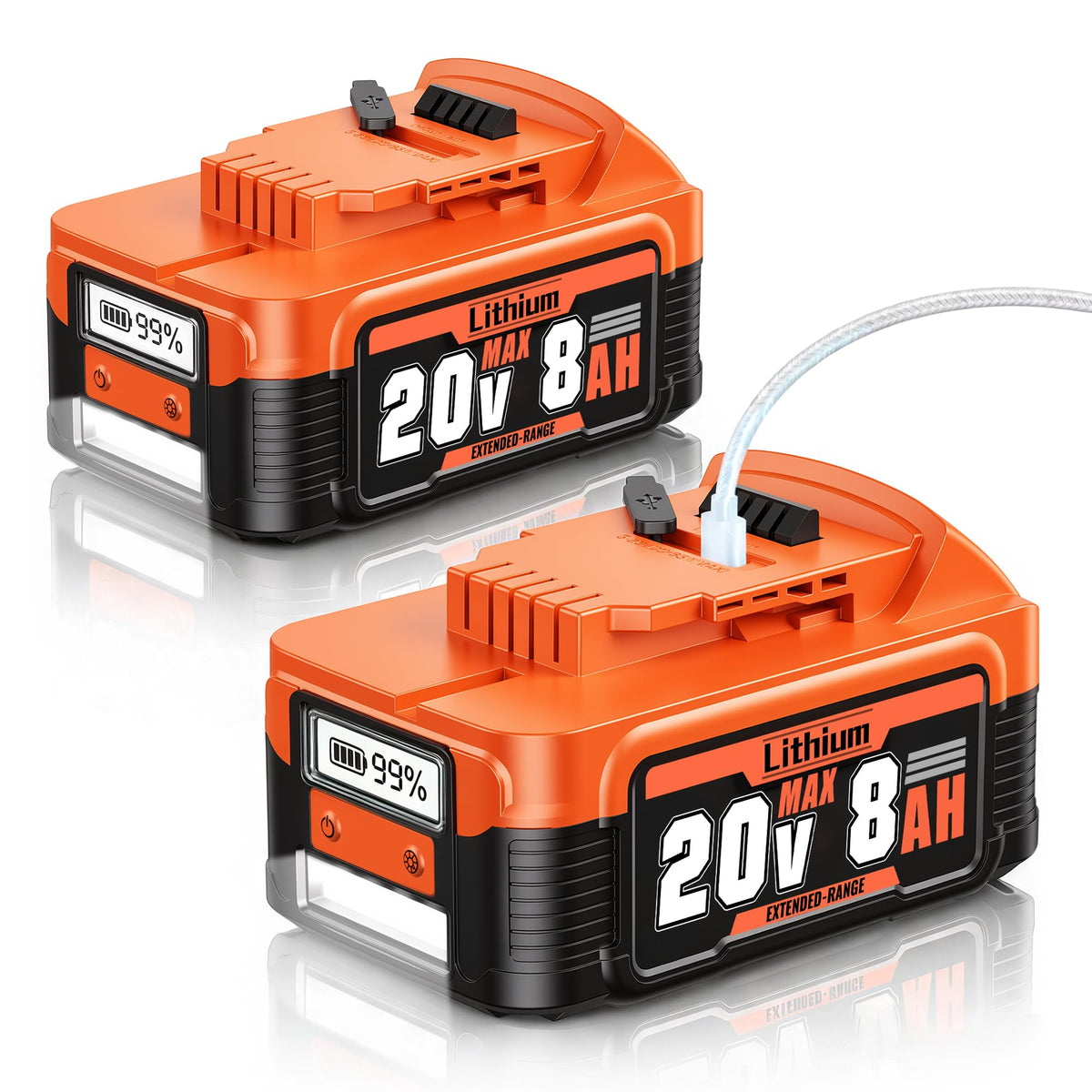 8.0Ah Replacement Battery with LCD Screen M38117
