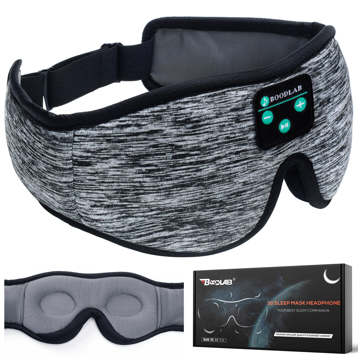 3D Sleep Mask with Bluetooth Headphones U444373