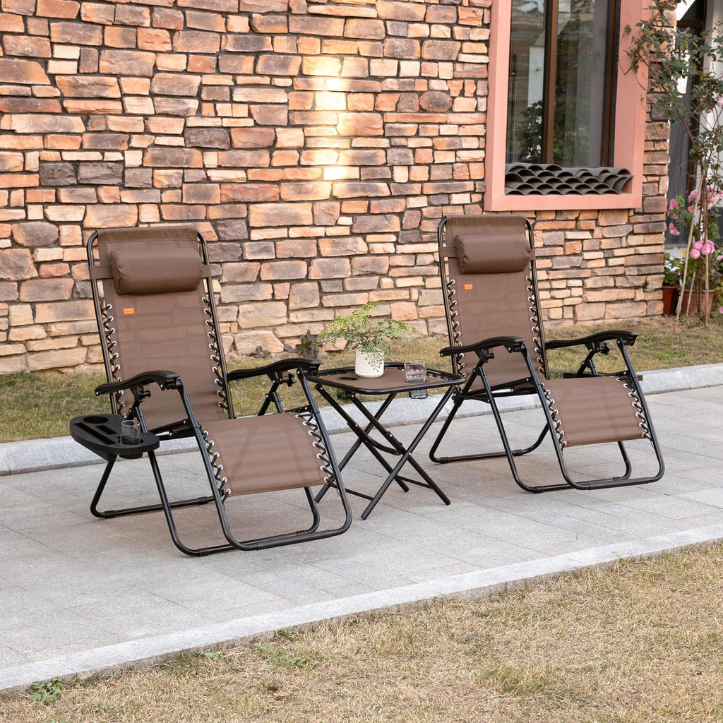 Zero Gravity Chair Set with Side Table U944