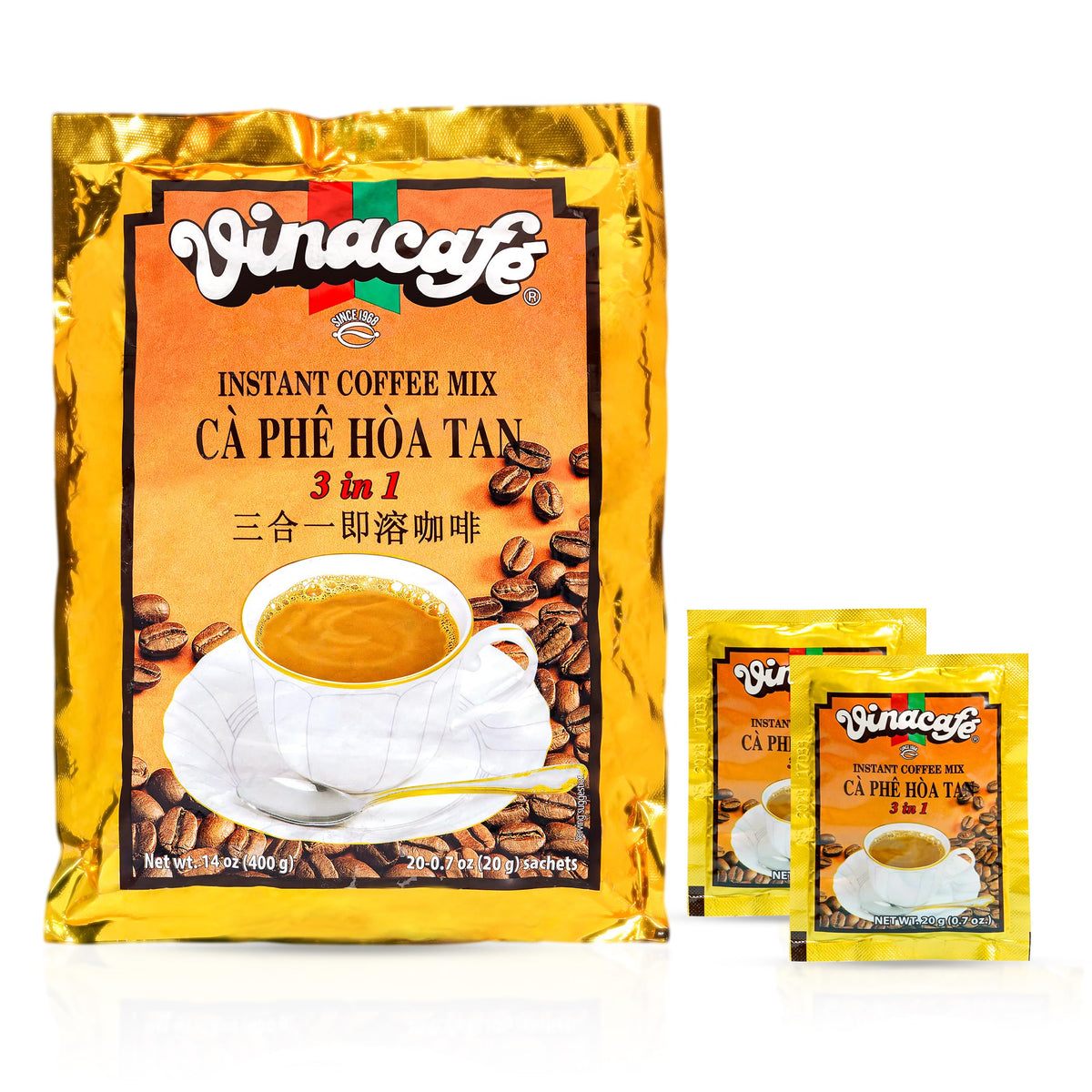 Instant Coffee Packets 3 in 1 Medium Roast 20 Sachets R14970