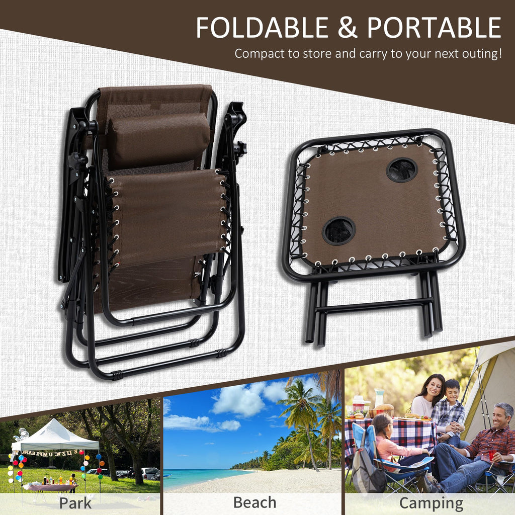 Zero Gravity Chair Set with Side Table U944