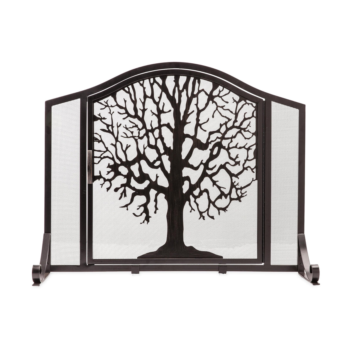 Black Metal Fireplace Screen X56261