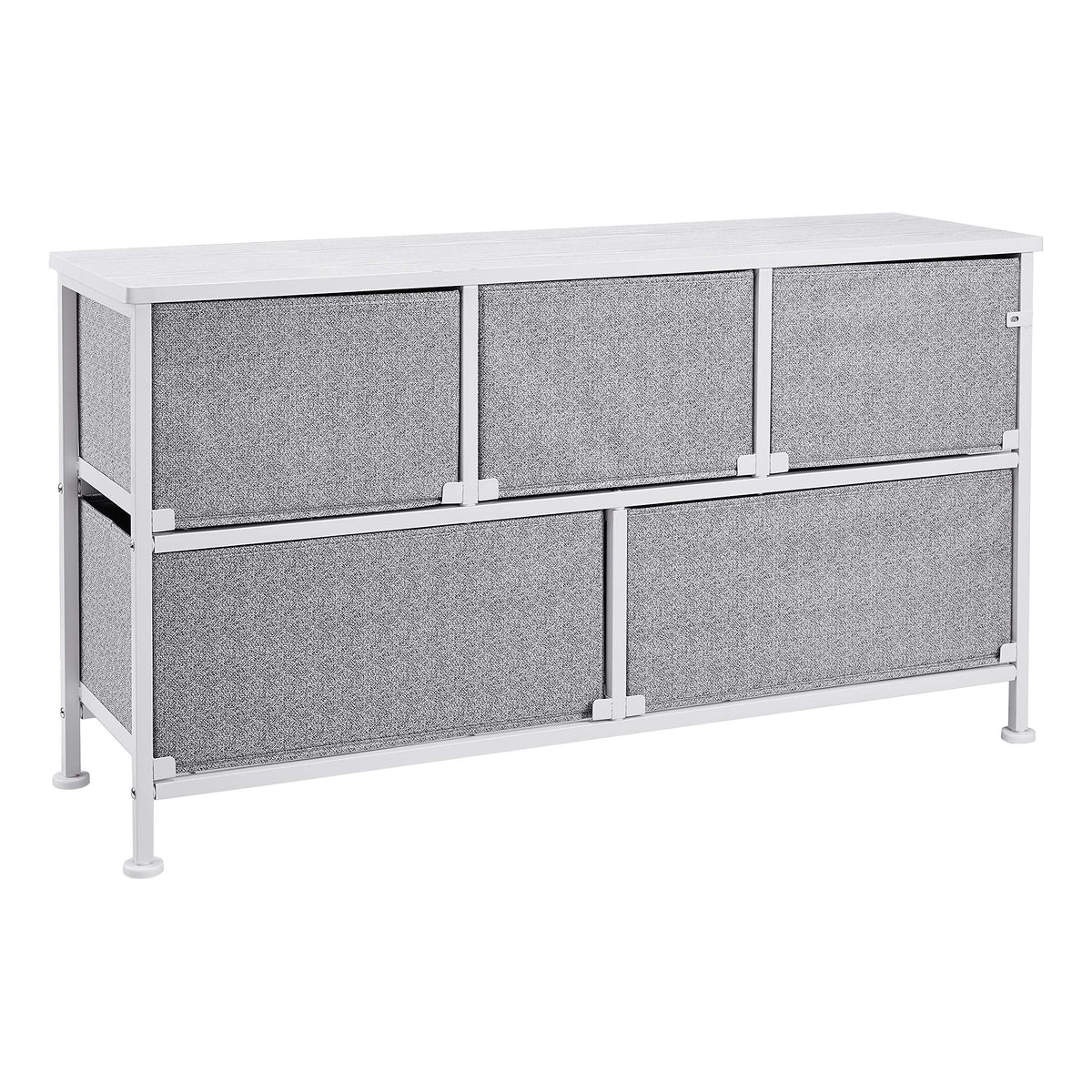 White 5-Drawer Fabric Storage Organizer C267325