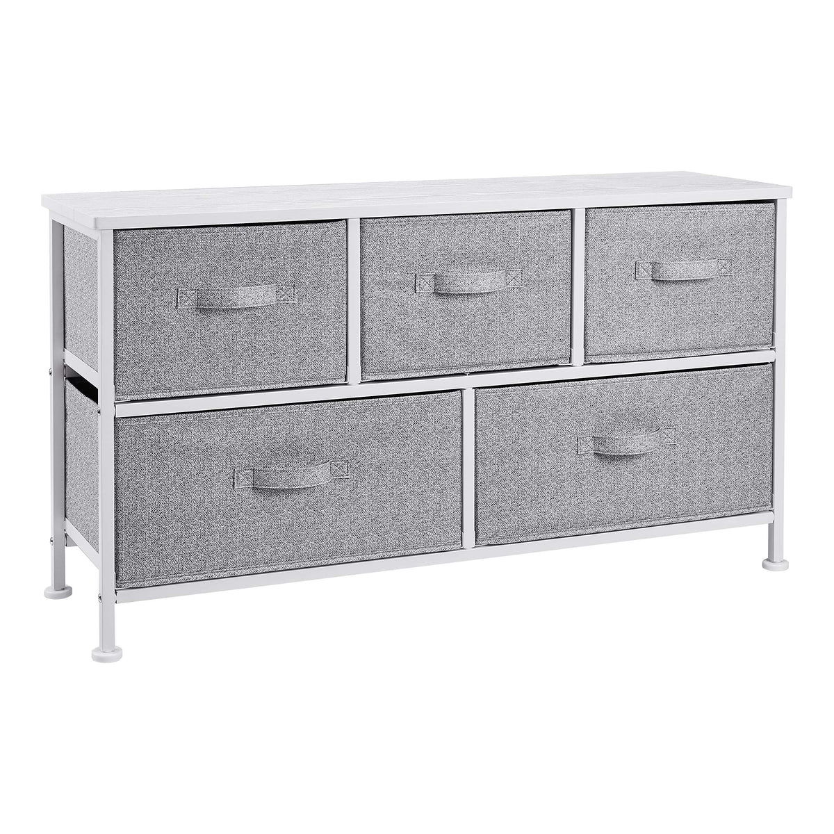 White 5-Drawer Fabric Storage Organizer C267325